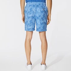 7" FOLIAGE PRINT BOARDWALK SHORT,Riviera Blue,large