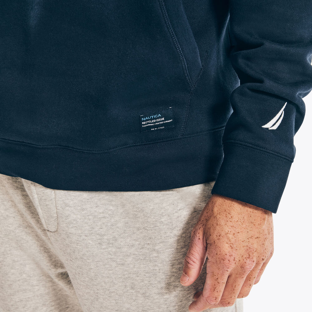 BIG & TALL COLORBLOCK HOODIE,Navy,large