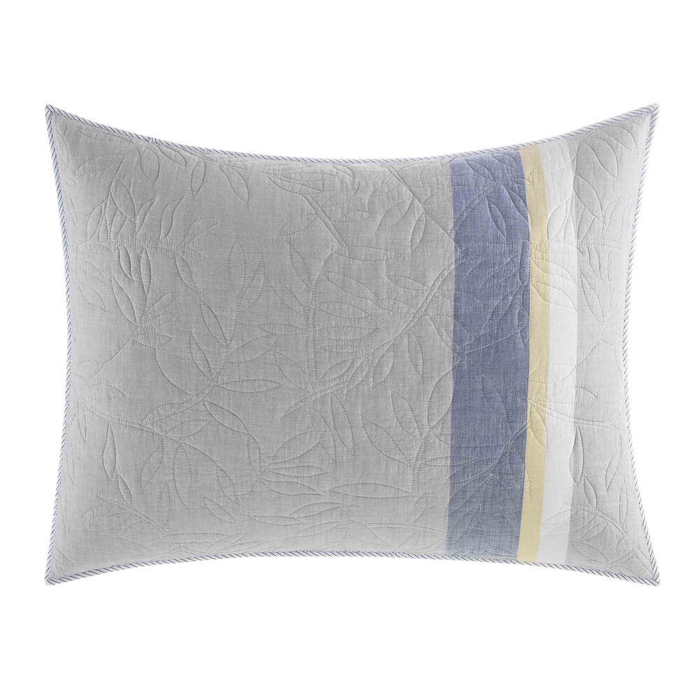 Sea Palms King Sham in Grey,Grey Heather,large