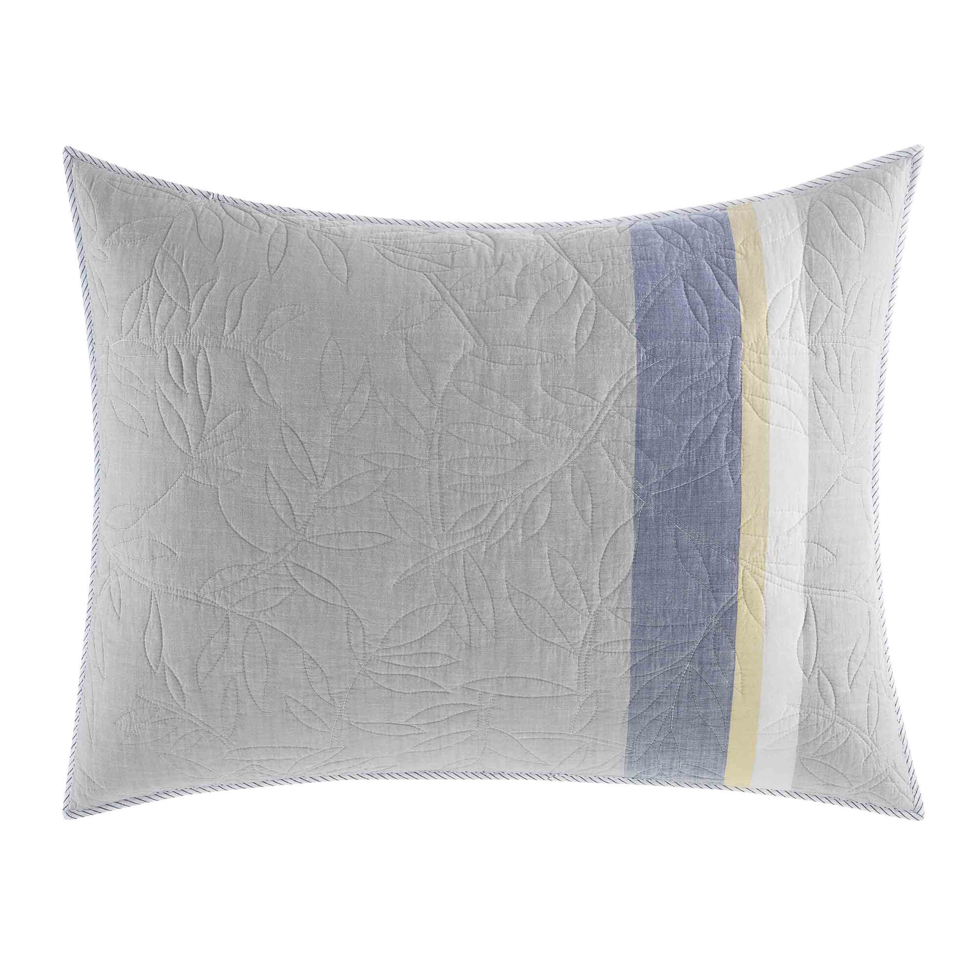 Sea Palms King Sham in Grey,Grey Heather,large
