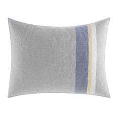 Sea Palms King Sham in Grey,Grey Heather,large