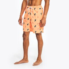 8" PARROT PRINT SWIM,Orange,large