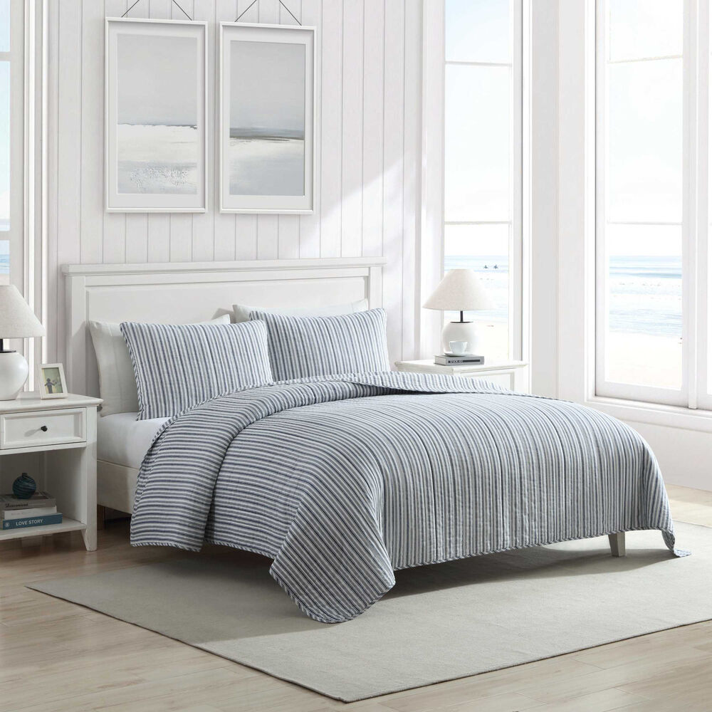 Coleridge Blue King Quilt-Sham Set,Blue Mirage,large