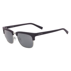 Retro Rectangular Sunglasses,Navy,large
