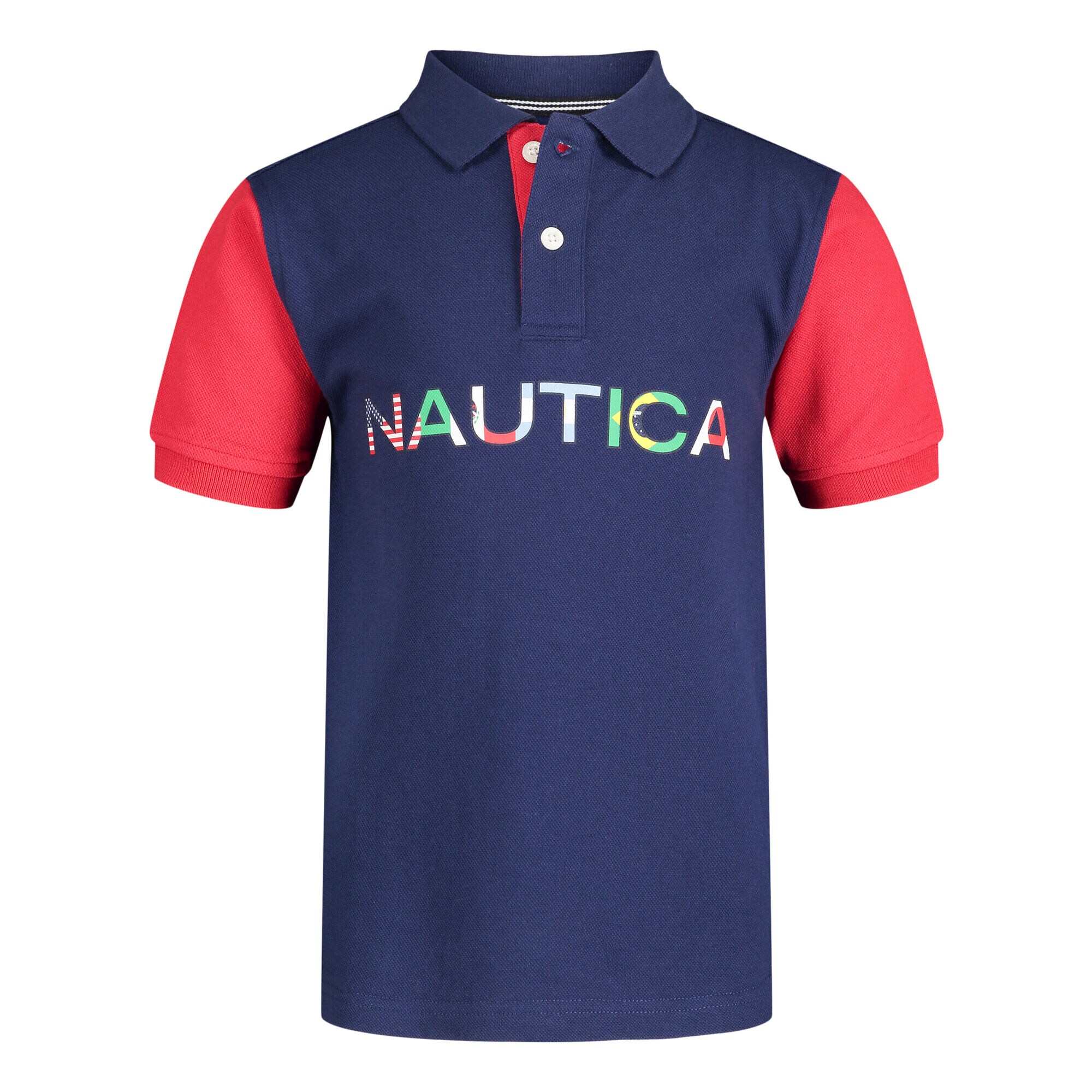 BOYS' COLORBLOCK POLO (8-20),J Navy,large