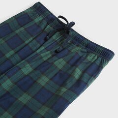 PLAID FLEECE SLEEP PANT,Peacoat,large