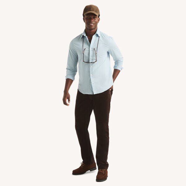 Slim Fit Wrinkle-Resistant Plaid Shirt