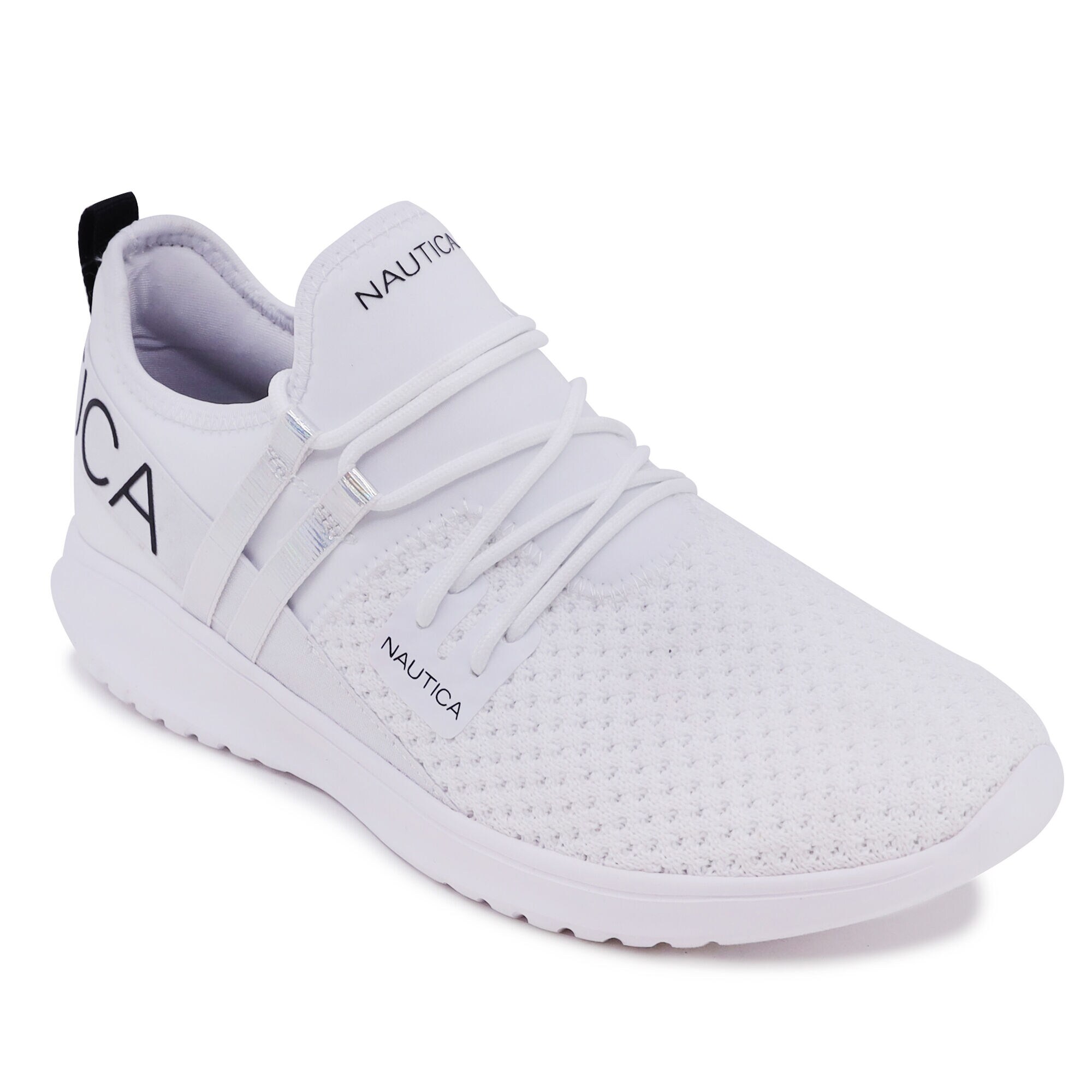 LOGO-STRAP MESH SNEAKER,Antique White Wash,large