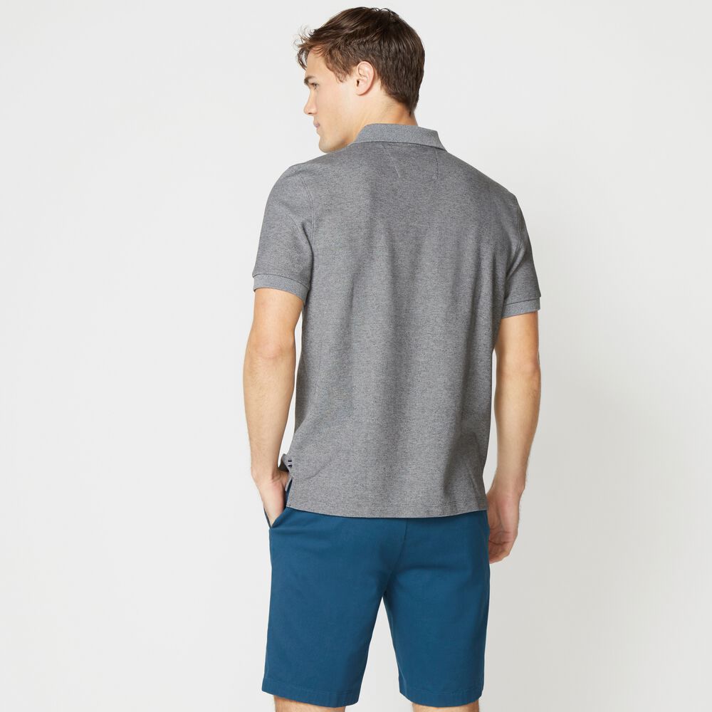 CLASSIC FIT DECK POLO,Charcoal Heather,large