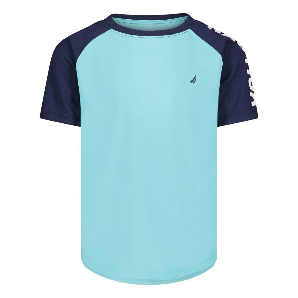 TODDLER BOYS' COLORBLOCK LOGO SLEEVE T-SHIRT (2T-4T),Nite Sea Heather,large