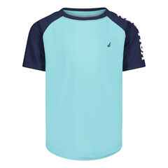 TODDLER BOYS' COLORBLOCK LOGO SLEEVE T-SHIRT (2T-4T),Nite Sea Heather,large