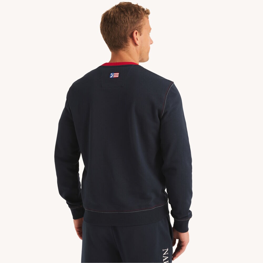 Team USA Crewneck Sweatshirt,Stellar Blue Heather,large