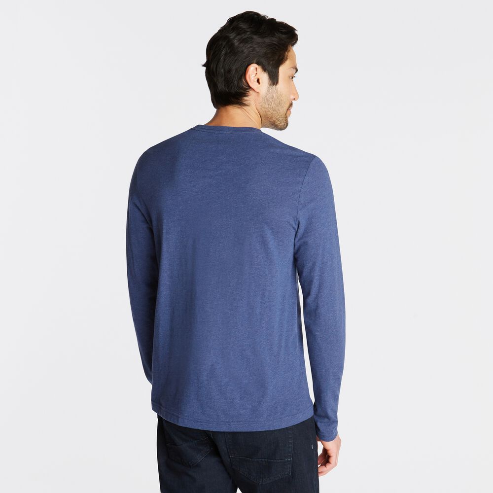 NS-83 SURPLUS LONG SLEEVE GRAPHIC TEE,Deep Navy Heather,large