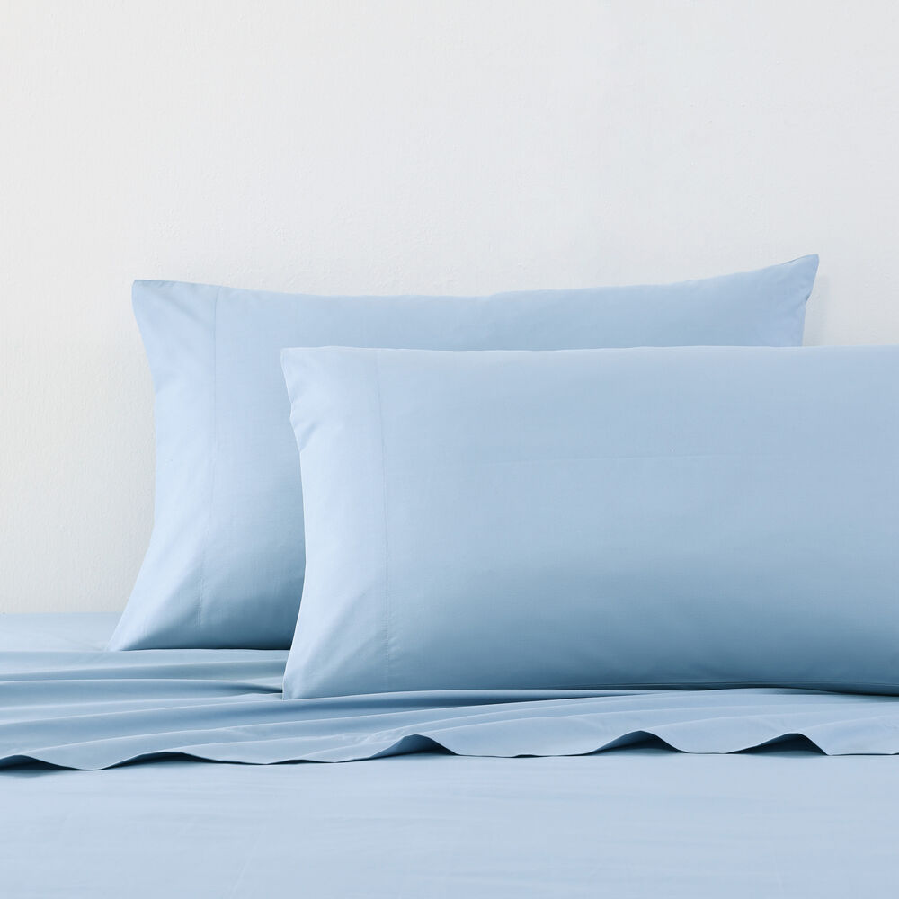 Solid Blue Twin Sheet Set,Sea Mist,large