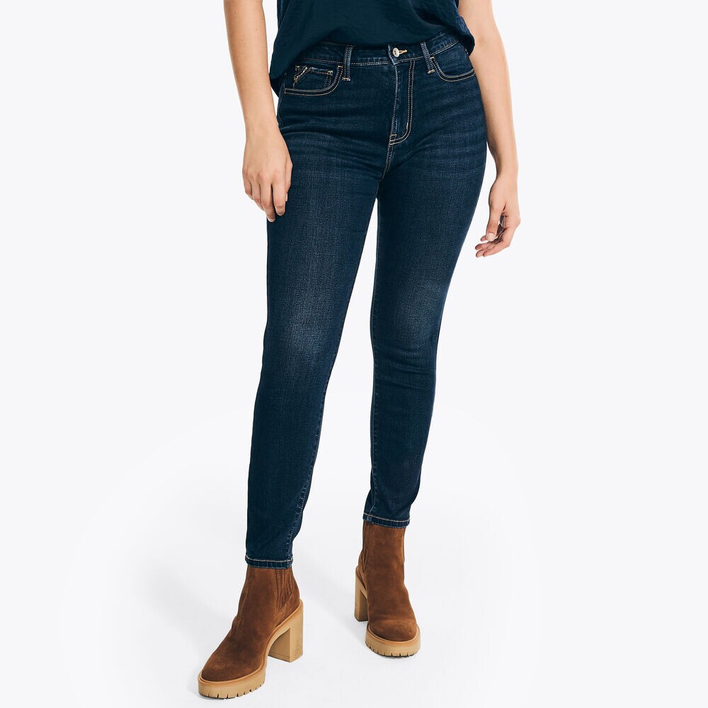True Flex High-Rise Curvy Fit Skinny Denim,Naval Blue,large