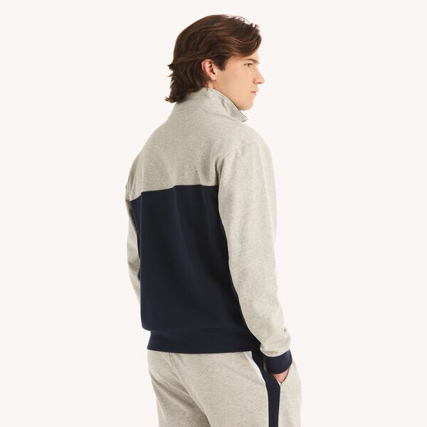 Quarter-Zip Colorblock Sweatshirt