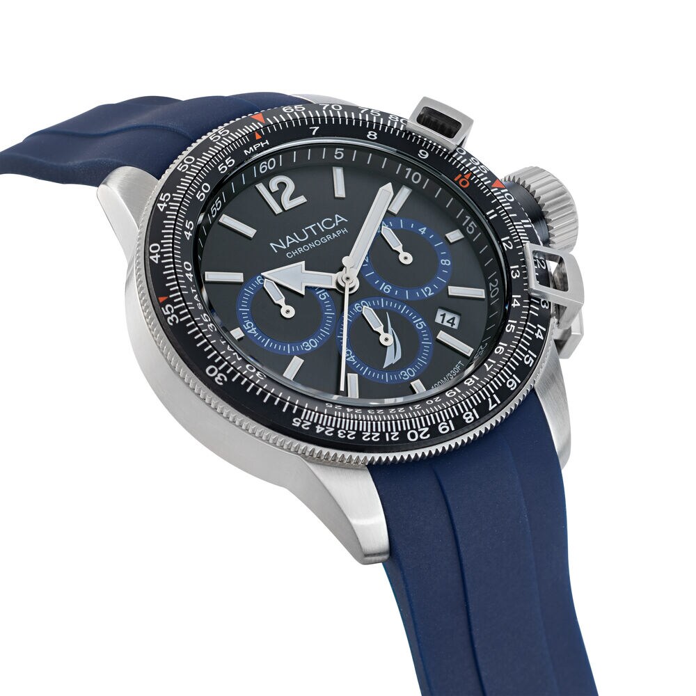 BFC STAINLESS STEEL AND SILICONE WATCH,Multi,large