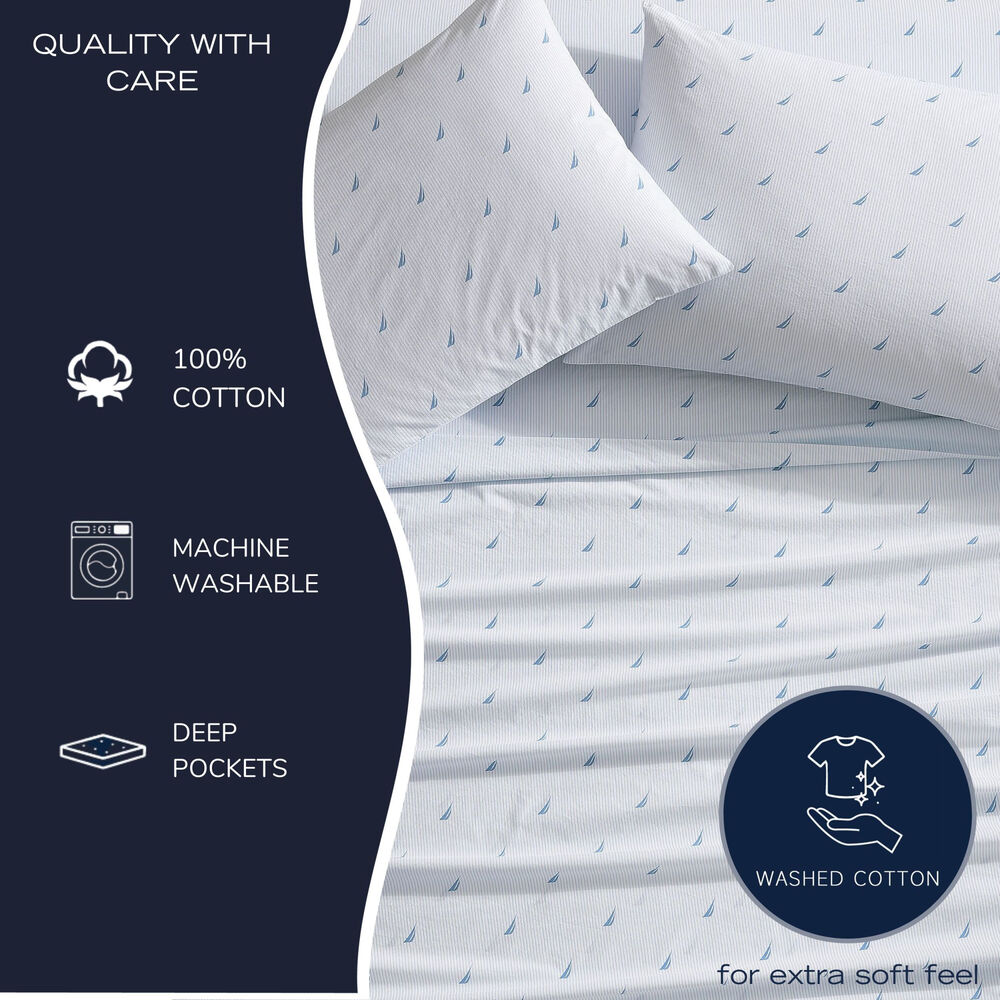 High Surf King Sheet Set,Blue Depths,large