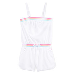 GIRLS' TERRY CLOTH ROMPER,Antique White Wash,large