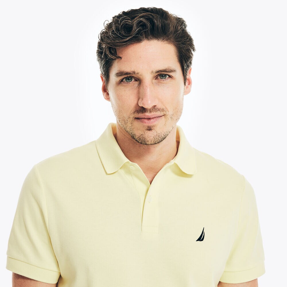 SLIM FIT INTERLOCK POLO,French Vanilla,large