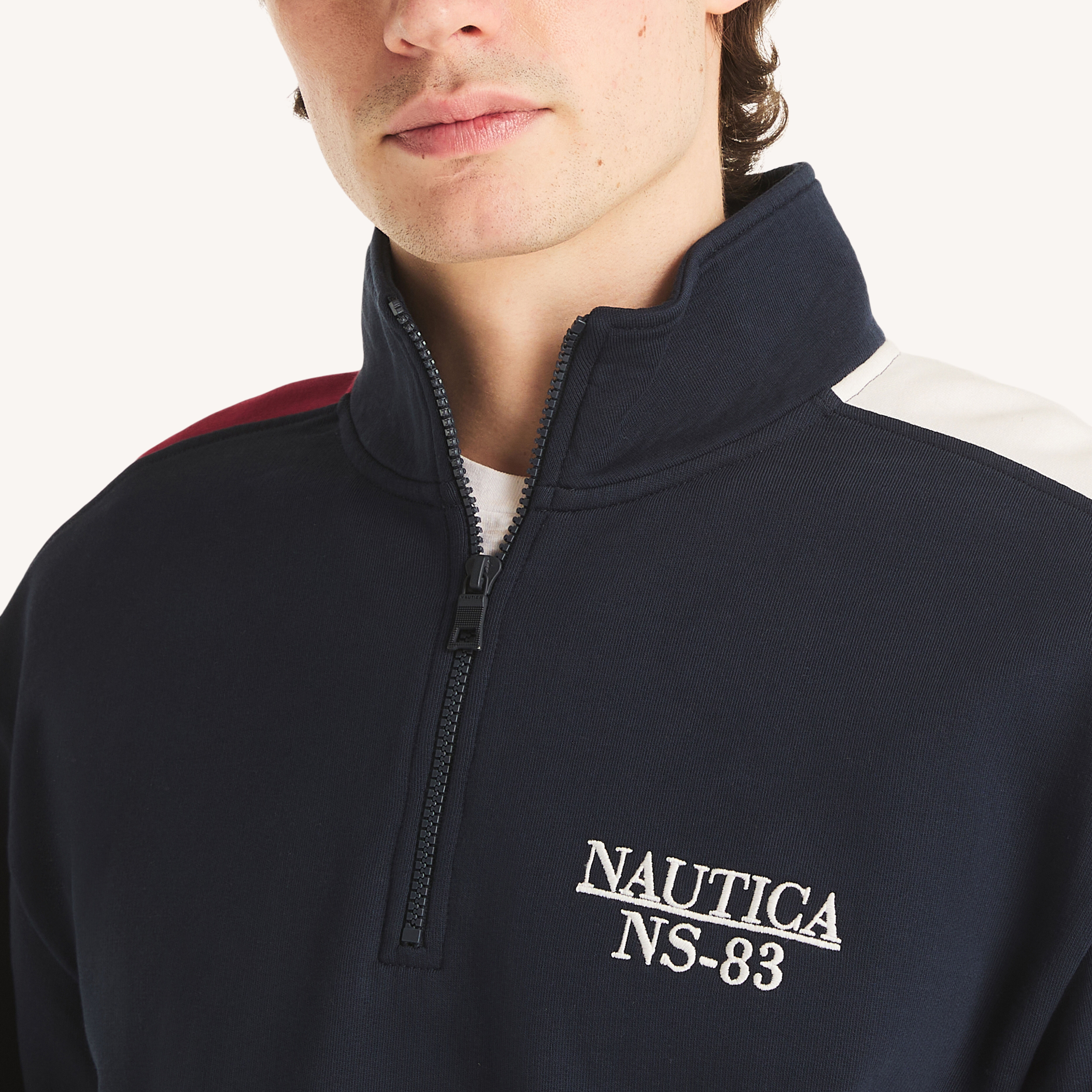 Colorblock Quarter-Zip Mock-Neck | Nautica