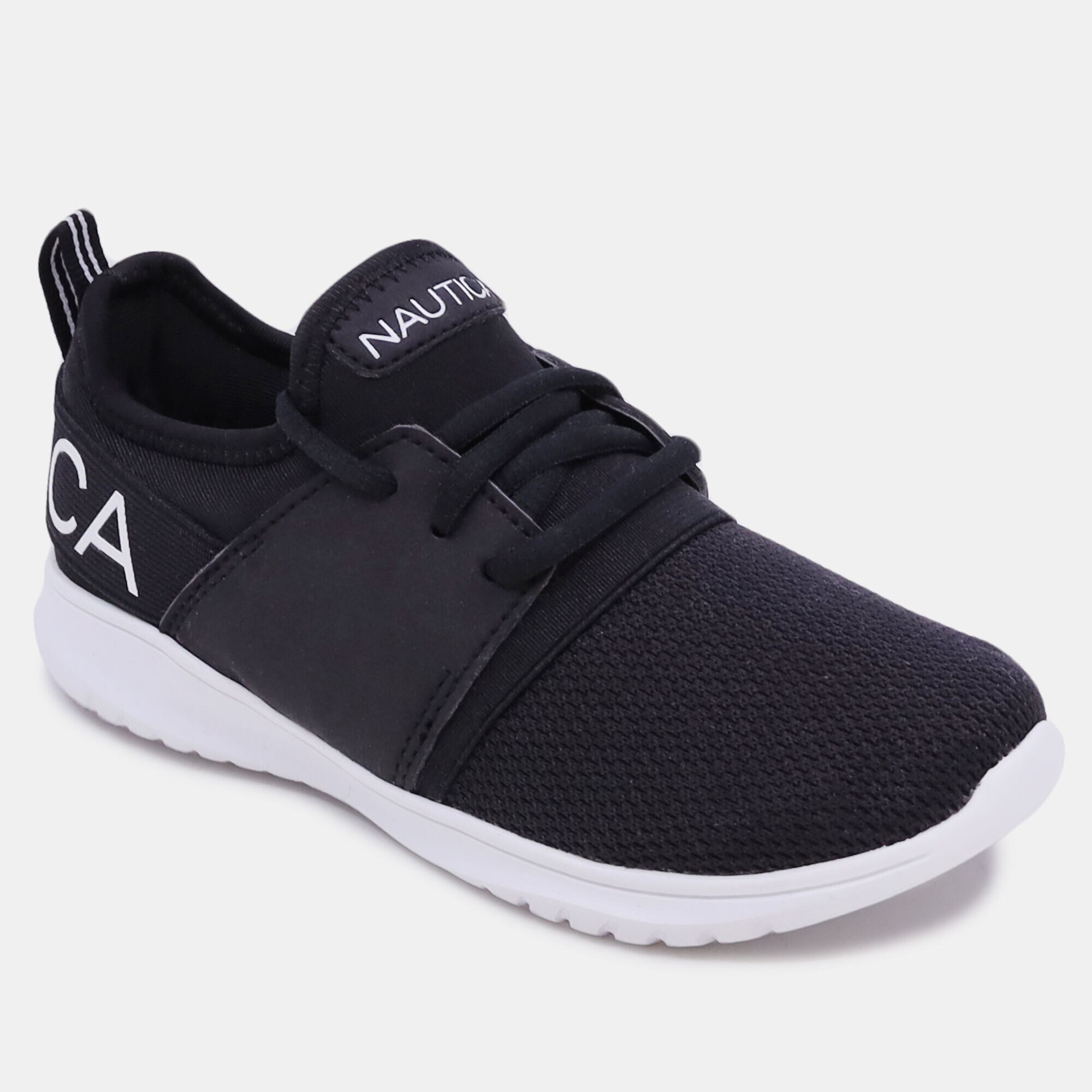 BOYS' LOGO SNEAKER,Black,large