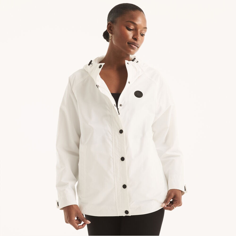 Lightweight Water-Resistant Jacket,Bright White,large