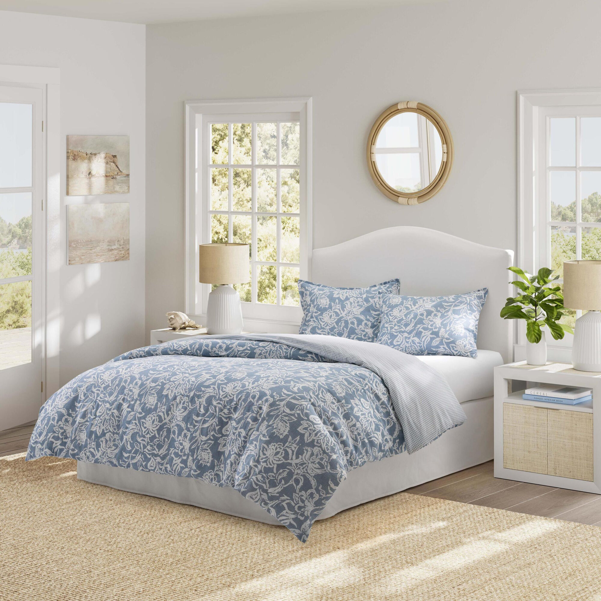Tortola Blue Twin Duvet Cover Set,Blue Mirage,large
