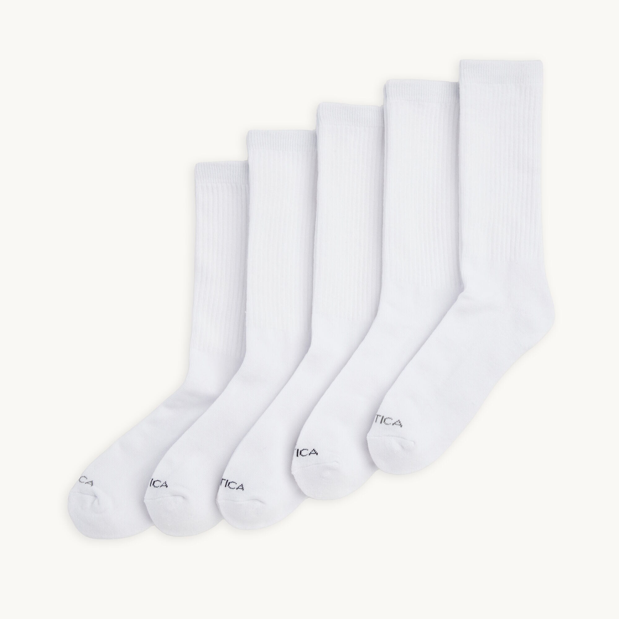 ATHLETIC CREW SOCKS, 5-PACK,Dove,large