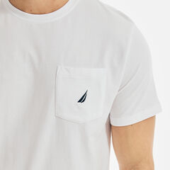PREMIUM COTTON POCKET T-SHIRT,Bright White,large