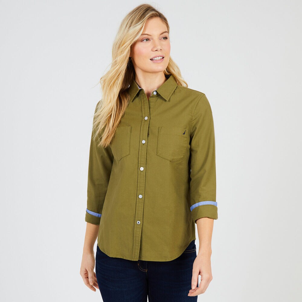 Perfect Classic Fit Button-Down Shirt,Gulf Coast Teal,large