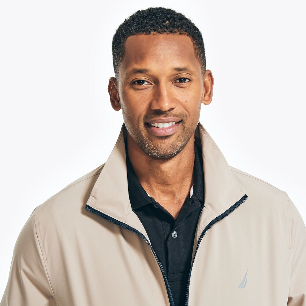 LIGHTWEIGHT RAINBREAKER BOMBER JACKET,True Khaki,large