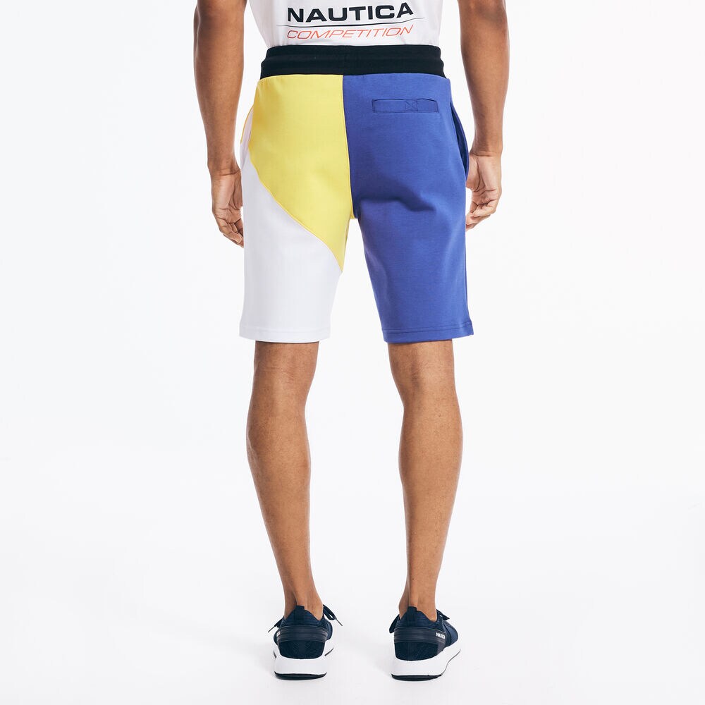 COMPETITION COLORBLOCK LOGO FLEECE SHORT,Ocean Violet,large