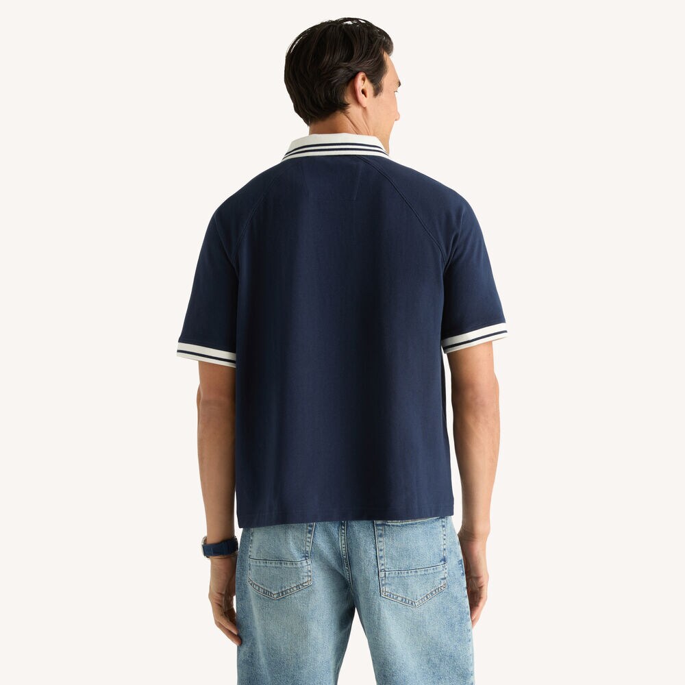 Johnny Collar Polo,Stellar Blue Heather,large