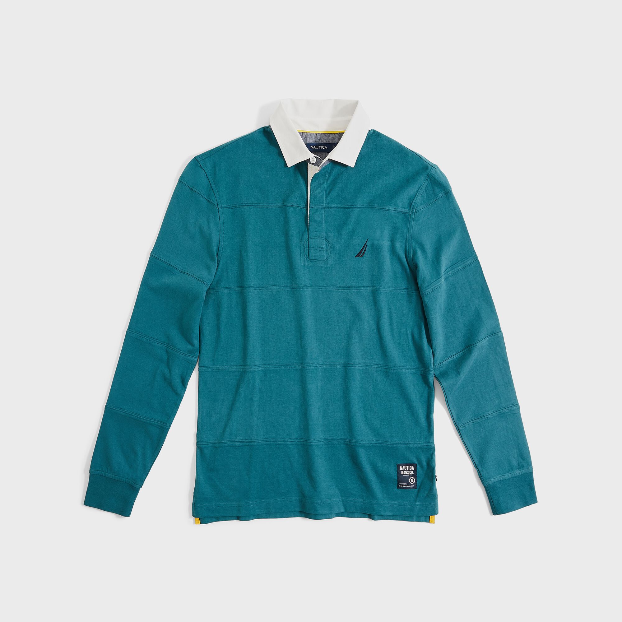 BIG & TALL CLASSIC FIT RUGBY POLO SHIRT,Evergreen,large
