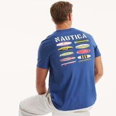 Beach Vibe Graphic T-Shirt,Nite Sea Heather,large