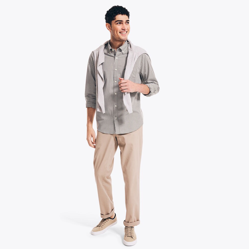 GINGHAM SHIRT,Everglades Green,large