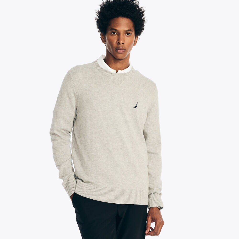 Navtech Crewneck Sweater,Grey Heather,large
