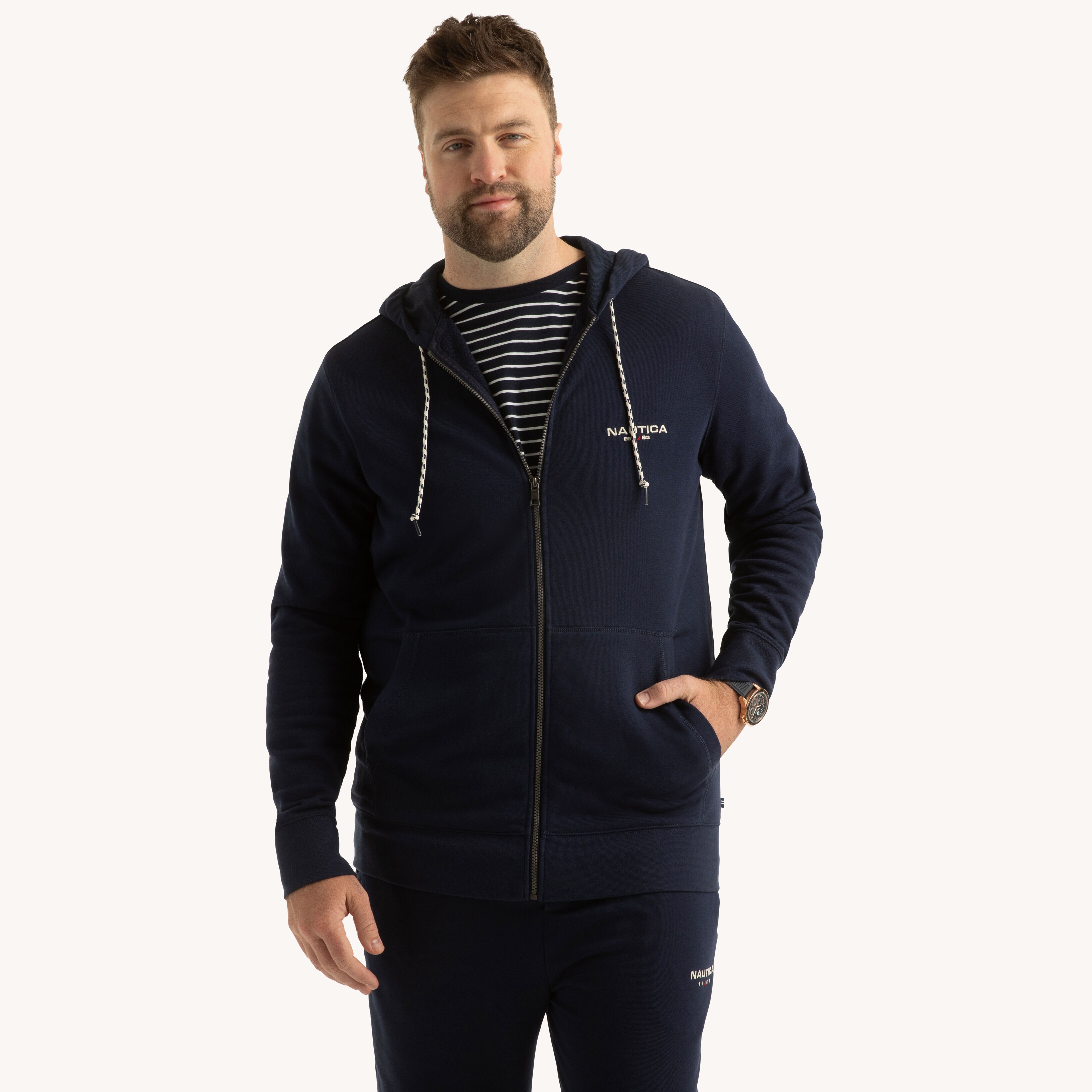 Big & Tall Full-Zip Fleece Hoodie | Nautica
