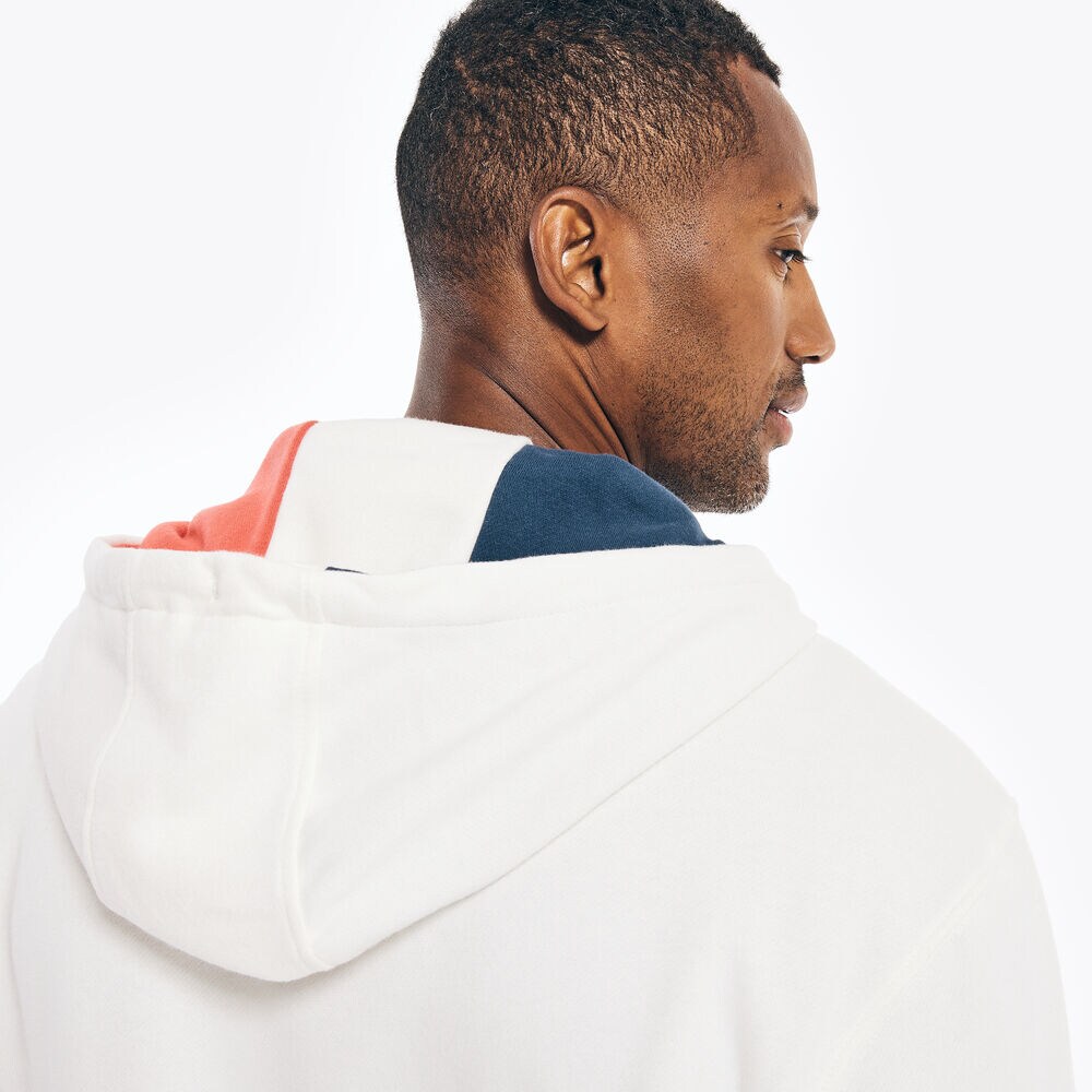 NAUTICA JEANS CO. SUSTAINABLY CRAFTED PULLOVER HOODIE,Marshmallow,large
