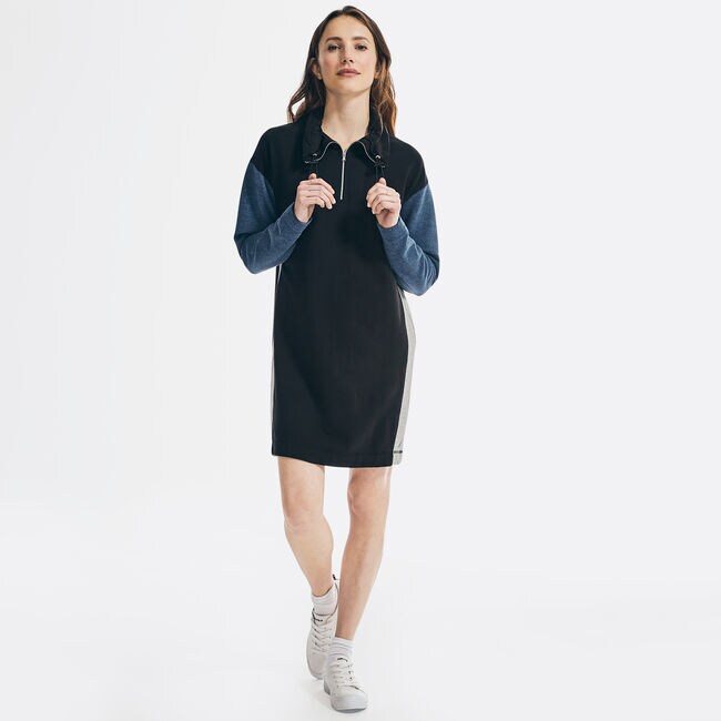 Colorblock Quarter Zip Fleece Dress Nautica