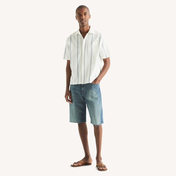 Striped Dobby Short-Sleeve Shirt