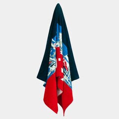 SAILBOAT LOGO PRINT BEACH TOWEL,Nautica Red,large