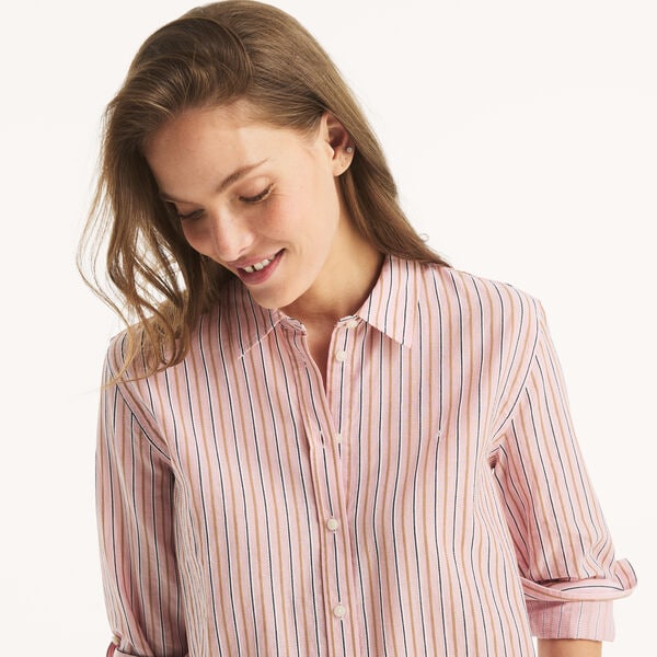 Striped Button-Up Shirt