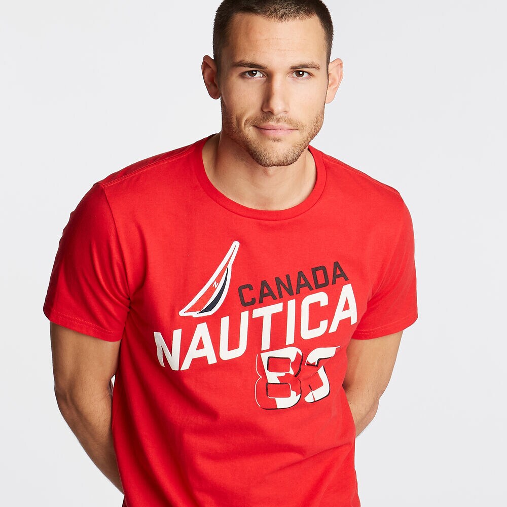 Canada Graphic T-Shirt,Reckoning Red,large