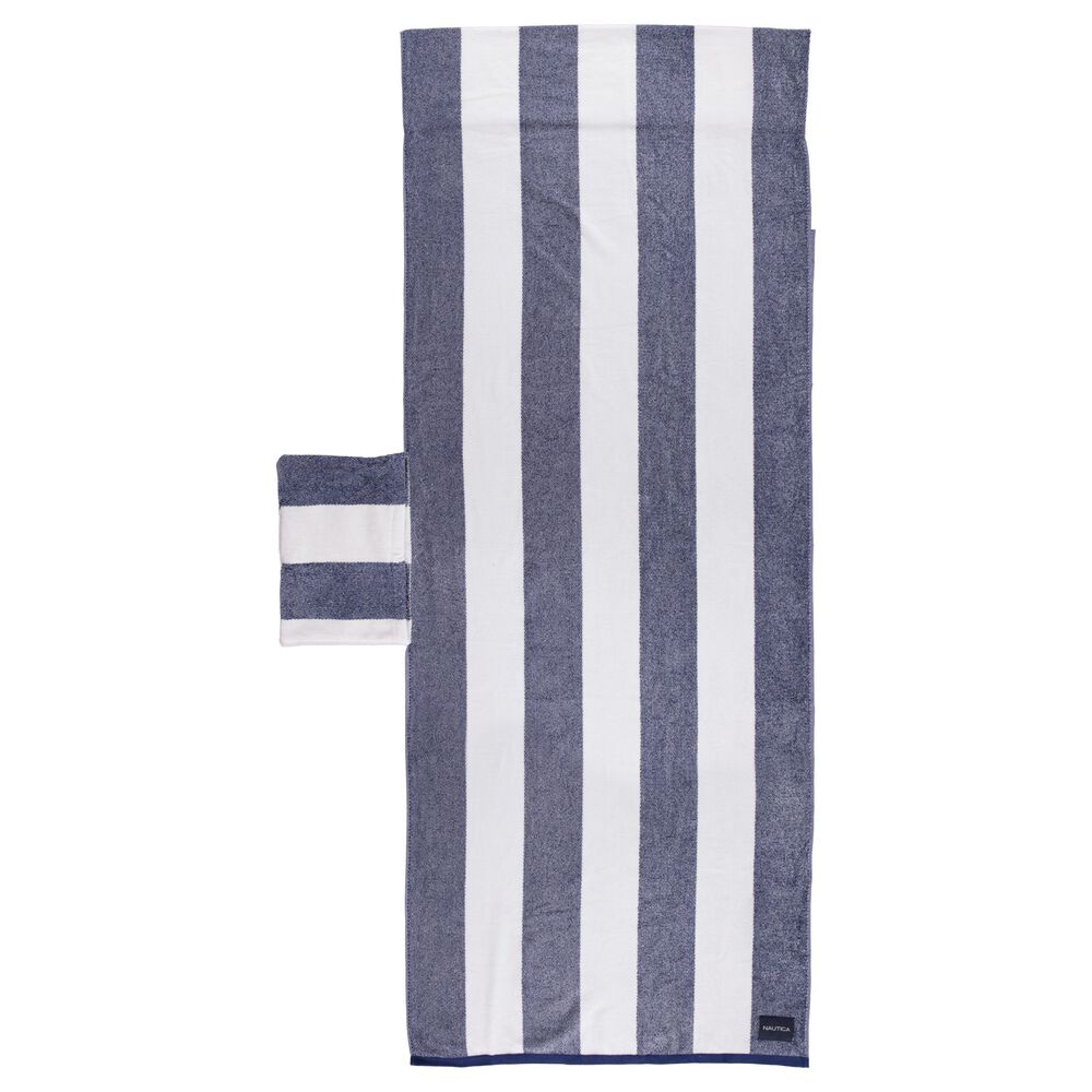 CABANA STRIPE TOWEL CHAIR COVER,Ice Blue,large