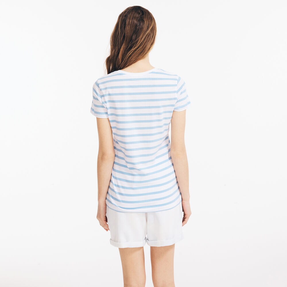 STRIPED BRAND ICON T-SHIRT,Bolt Blue,large
