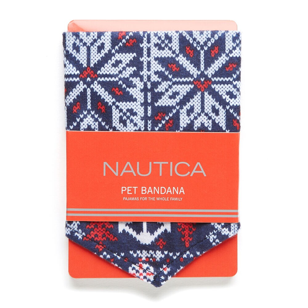 PET FAIR ISLE  BANDANA,Navy,large