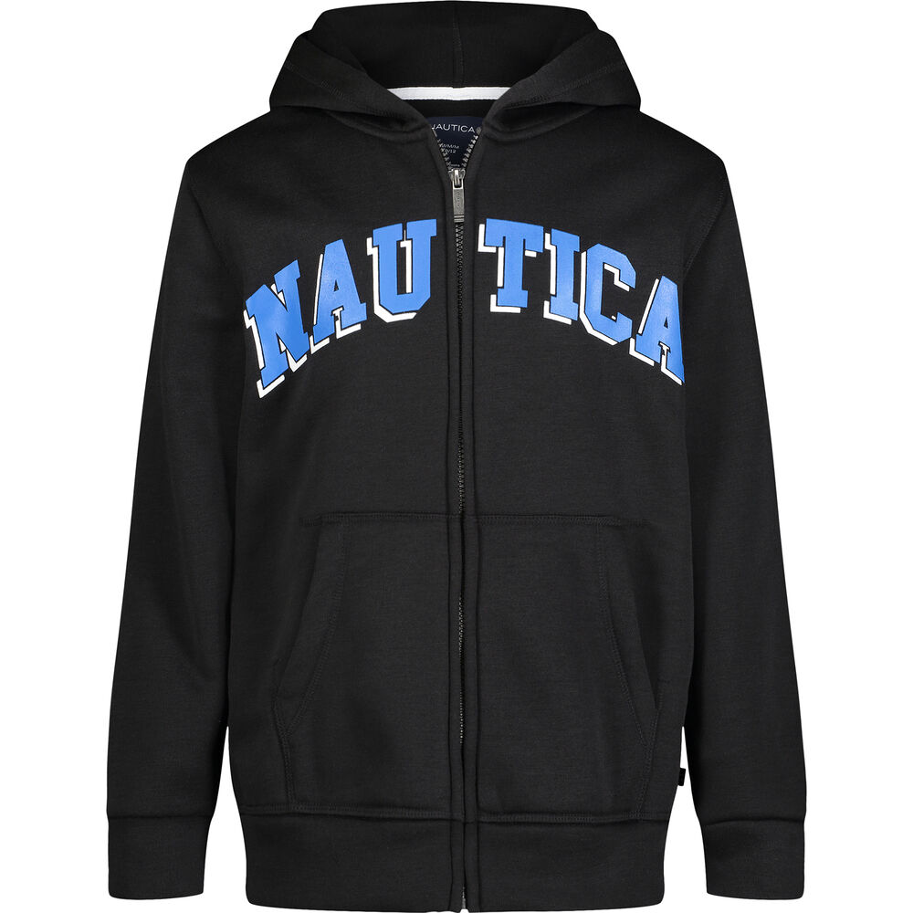 TODDLER BOYS’ LOGO FULL-ZIP HOODIE (2T-4T),Black,large