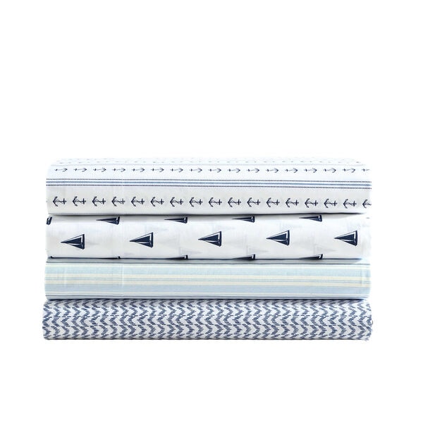 Windtale Boat Blue King Sheet Set